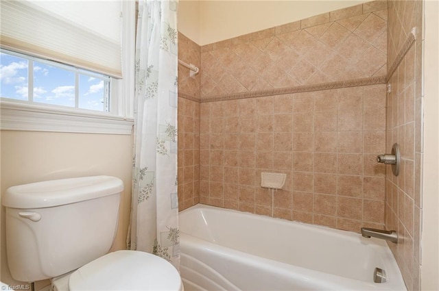 7469 Henson Forest Dr, Summerfield, NC 27358 - bathroom featuring shower / bath combo and toilet