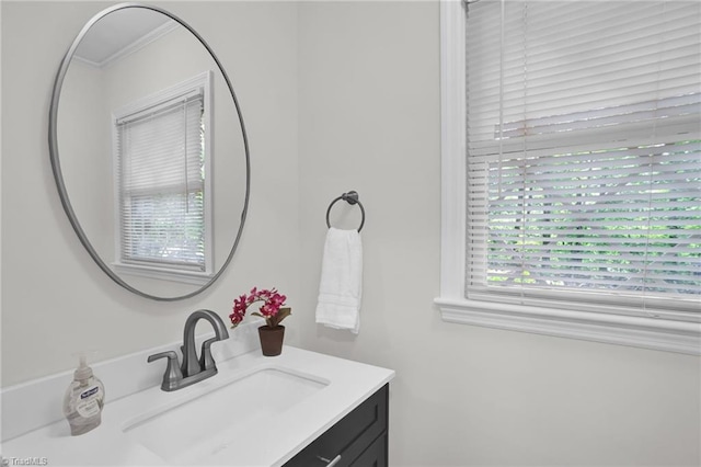 2665 Kecoughtan Rd, Pfafftown, NC 27040 - bathroom with vanity and ornamental molding