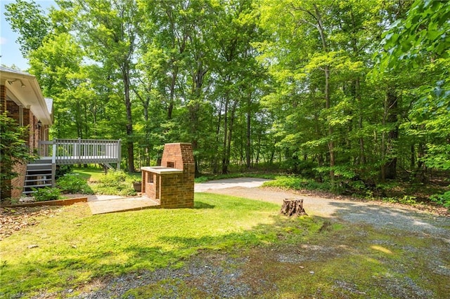 2665 Kecoughtan Rd, Pfafftown, NC 27040 - view of yard with a deck