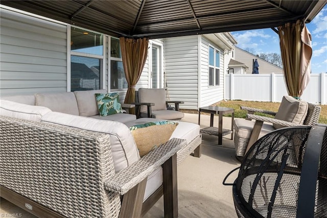 view of patio / terrace with an outdoor hangout area