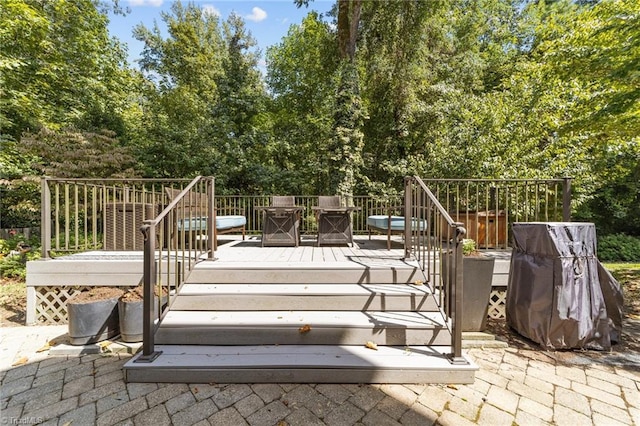 deck featuring a patio