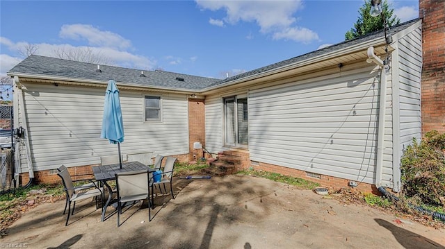 rear view of house with a patio area