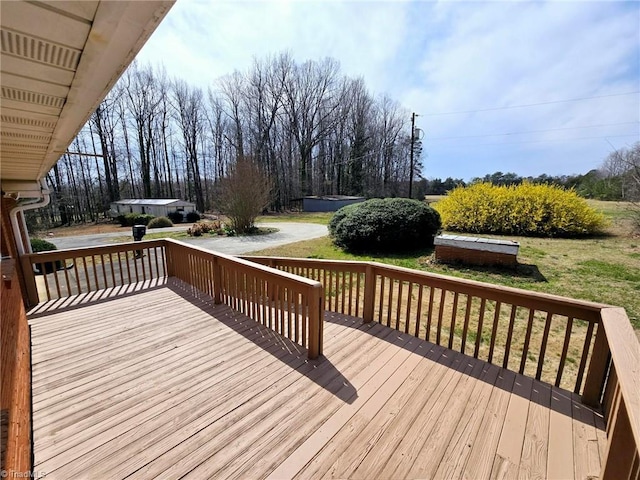 3015 S NC Highway 87, Graham, NC 27253 - wooden deck with a lawn