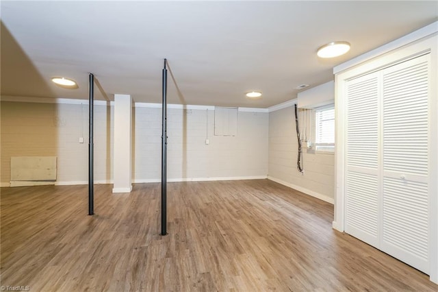 5170 Sunrise Ter, Winston-Salem, NC 27105 - below grade area featuring wood finished floors and baseboards