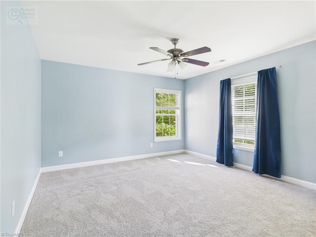 1728 Callandale Ave, Cary, NC 27518 - carpeted empty room featuring baseboards and a ceiling fan