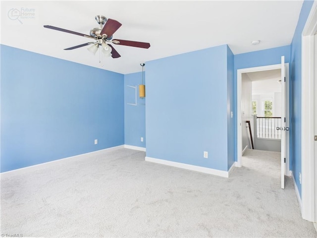 1728 Callandale Ave, Cary, NC 27518 - empty room featuring carpet floors, a ceiling fan, baseboards, and a smoke detector