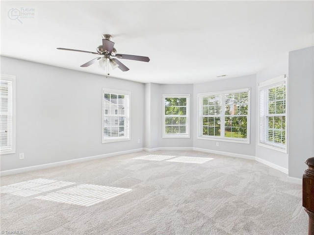 1728 Callandale Ave, Cary, NC 27518 - unfurnished room featuring baseboards, carpet, and a ceiling fan