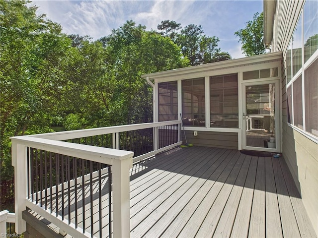 1728 Callandale Ave, Cary, NC 27518 - wooden deck with a sunroom