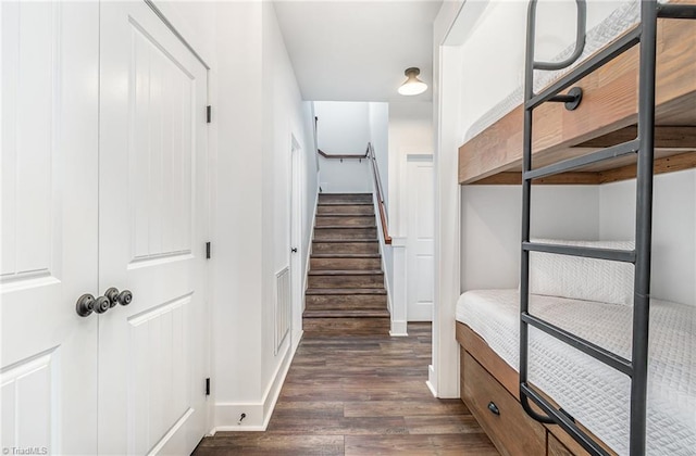 602 Shoreline Rd, New London, NC 28127 - stairs with wood finished floors and baseboards