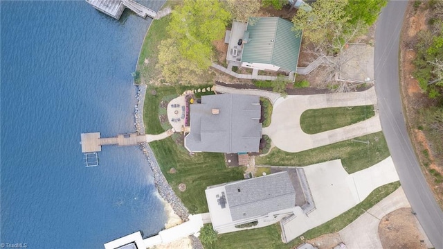 602 Shoreline Rd, New London, NC 28127 - aerial overview of property's location featuring a nearby body of water