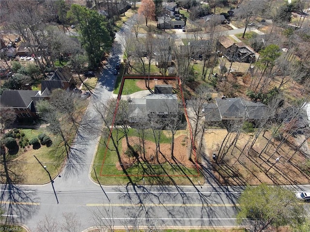 birds eye view of property featuring a residential view