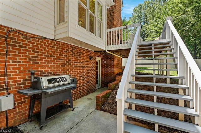 396 Bent Creek Trl, Kernersville, NC 27284 - view of patio / terrace with stairs, a grill, and a wooden deck