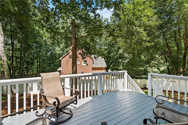 396 Bent Creek Trl, Kernersville, NC 27284 - wooden deck with view of wooded area