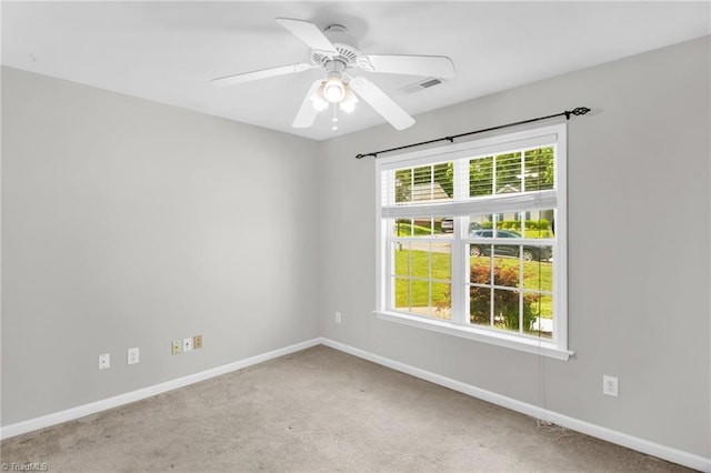 3931 Hickswood Forest Dr, High Point, NC 27265 - carpeted spare room featuring baseboards and a ceiling fan