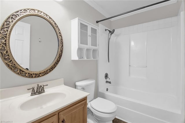 3931 Hickswood Forest Dr, High Point, NC 27265 - bathroom with toilet, vanity, and shower / washtub combination