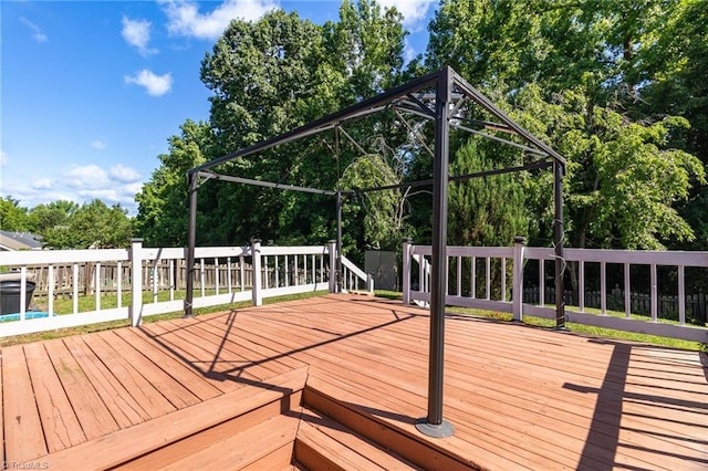 3931 Hickswood Forest Dr, High Point, NC 27265 - wooden deck featuring view of wooded area