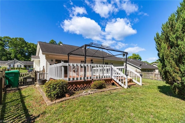 3931 Hickswood Forest Dr, High Point, NC 27265 - rear view of property featuring a wooden deck