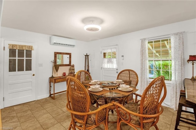 206 Westwood Dr, Kernersville, NC 27284 - dining room with baseboards and an AC wall unit