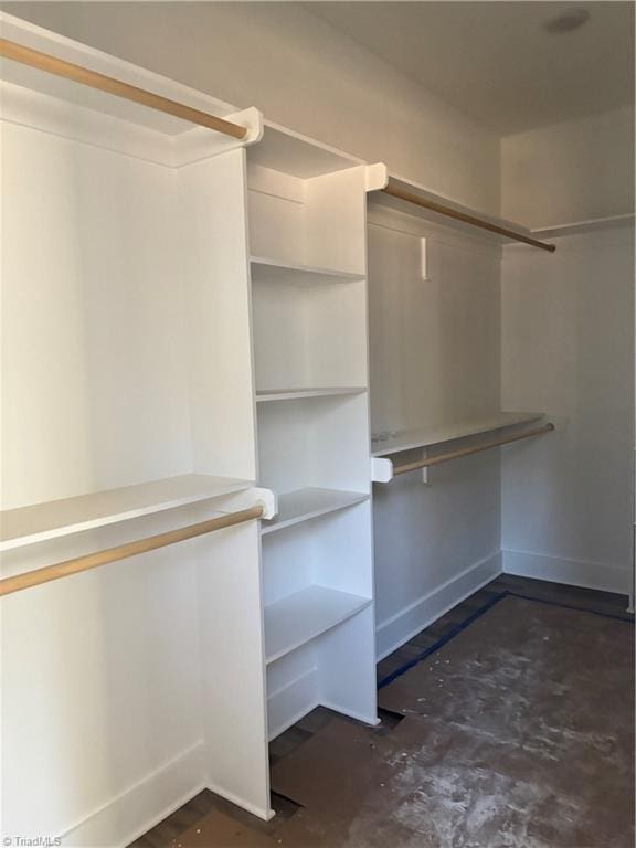 view of walk in closet