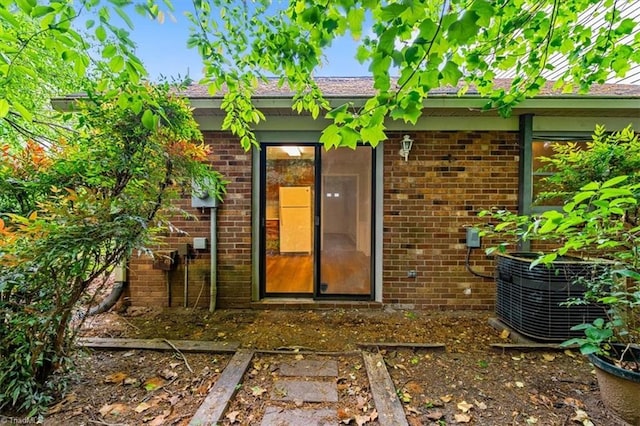 view of outbuilding featuring central AC unit