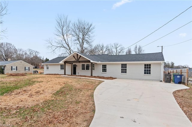 view of ranch-style home