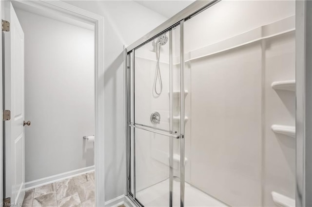 bathroom with walk in shower