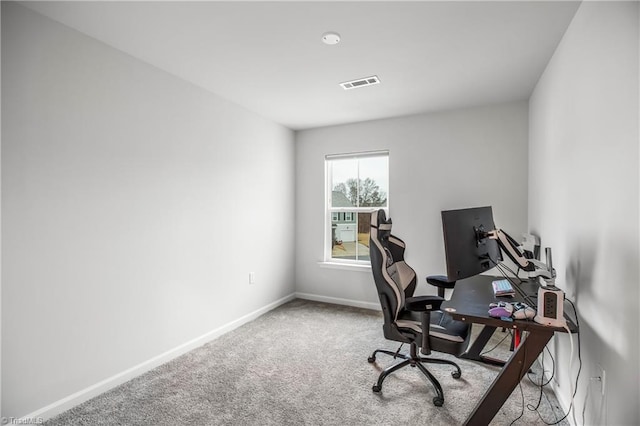 office featuring carpet flooring