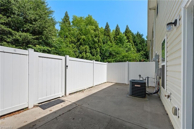 825 Central Park Ave, Greensboro, NC 27407 - view of patio with cooling unit, fence, and a gate