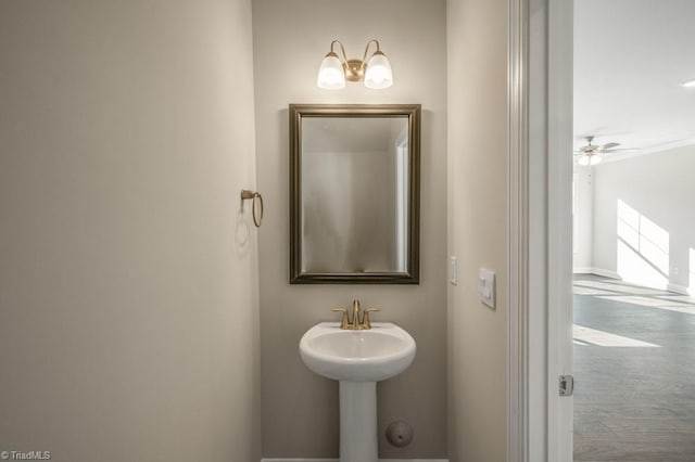 1404 Amberview Ln, Kernersville, NC 27284 - bathroom featuring wood finished floors and baseboards