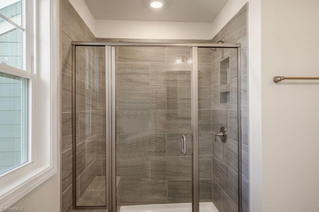 1404 Amberview Ln, Kernersville, NC 27284 - full bath with recessed lighting and a shower stall