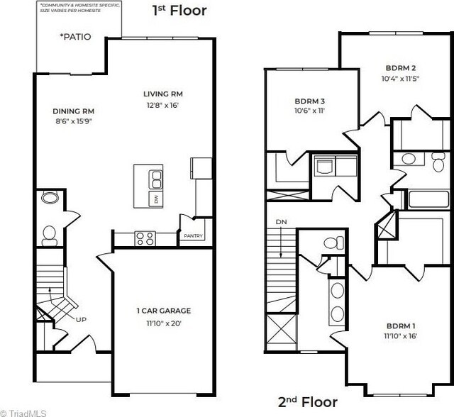 1404 Amberview Ln, Kernersville, NC 27284 - view of layout