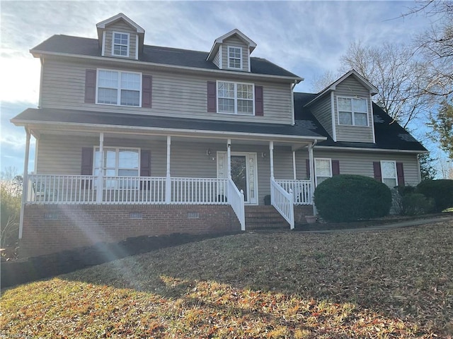 view of front of home featuring a porch