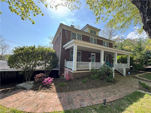 209 Abernathy St NW, Lenoir, NC 28645 - american foursquare style home featuring brick siding and a porch