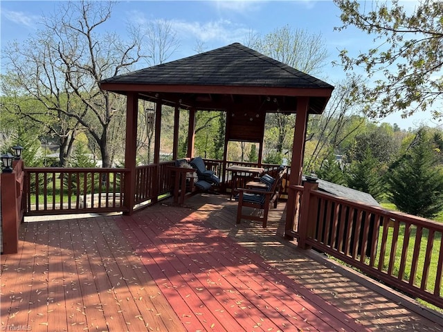 209 Abernathy St NW, Lenoir, NC 28645 - wooden terrace featuring a gazebo