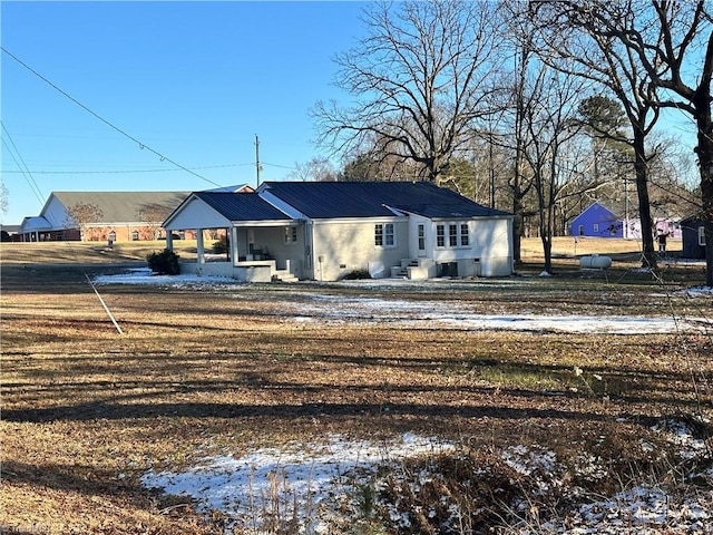 exterior space featuring covered porch