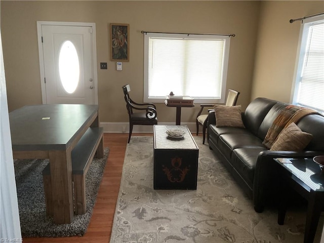 2012 Green Dr, High Point, NC 27260 - living area with wood finished floors and baseboards