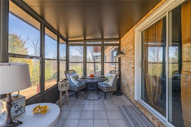 view of sunroom