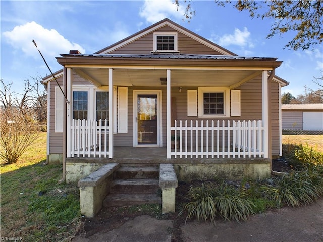 bungalow-style home with a porch