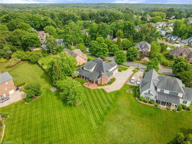 5459 Brookberry Farm Rd, Winston-Salem, NC 27106 - aerial perspective of suburban area featuring a heavily wooded area