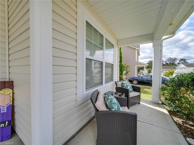 view of patio featuring covered porch