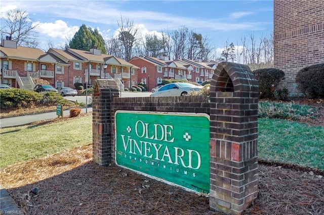 view of community sign