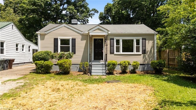 4108 Walker Ave, Greensboro, NC 27407 - view of front facade featuring a chimney and crawl space
