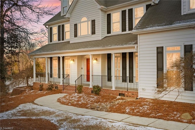 view of front of home featuring a porch