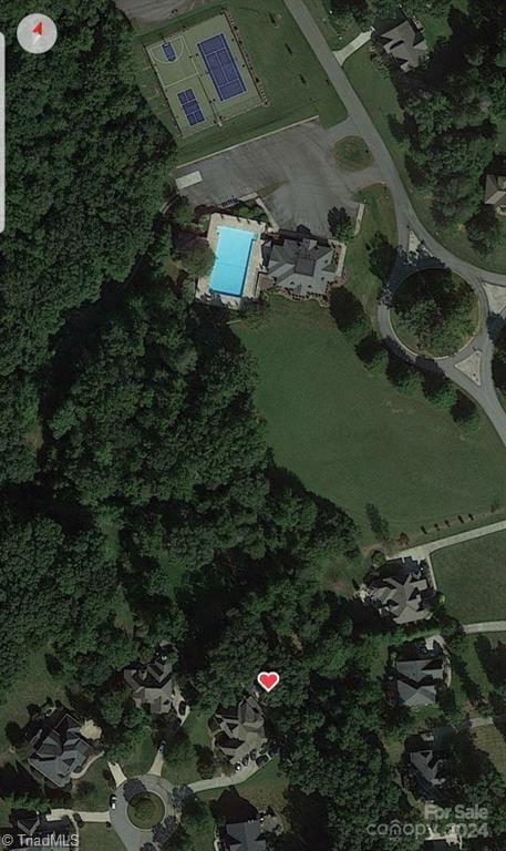 aerial view of property's location
