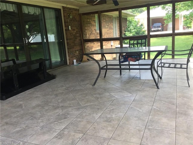 view of sunroom