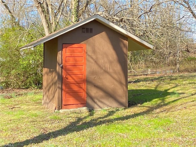 view of shed