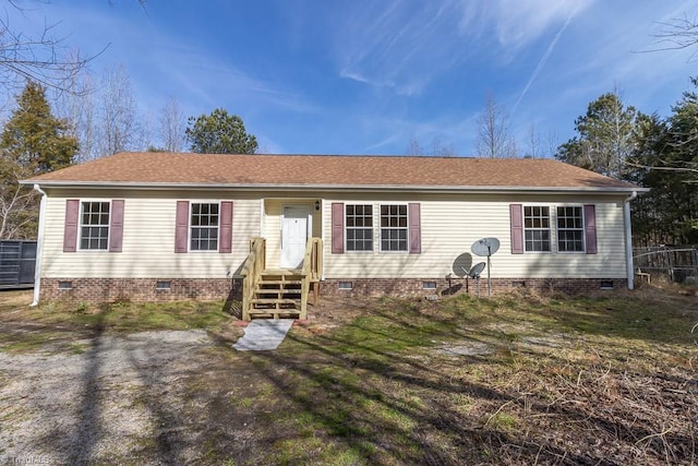 view of ranch-style home