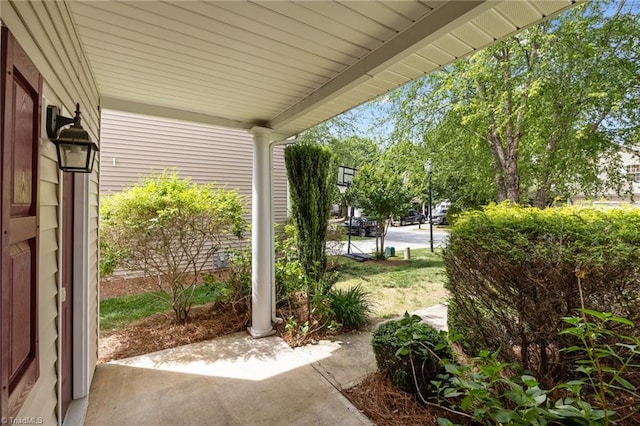 view of patio with covered porch