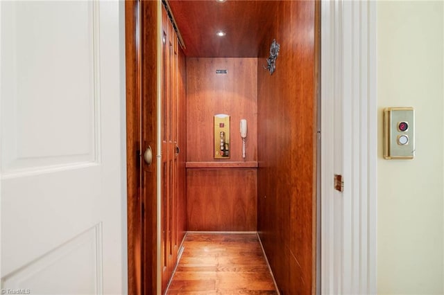 4432 Bent Tree Farm Rd, Winston-Salem, NC 27104 - elevator featuring wood finished floors and recessed lighting