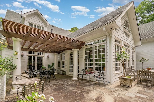 4432 Bent Tree Farm Rd, Winston-Salem, NC 27104 - view of patio with a pergola and outdoor dining space